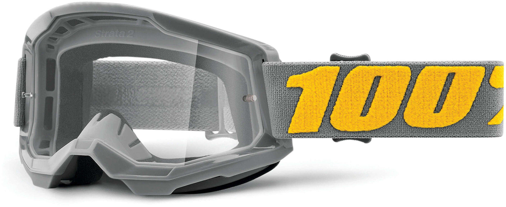 100% Strata 2 Clear Motocrossglasögon Grå/orange Figur 2
