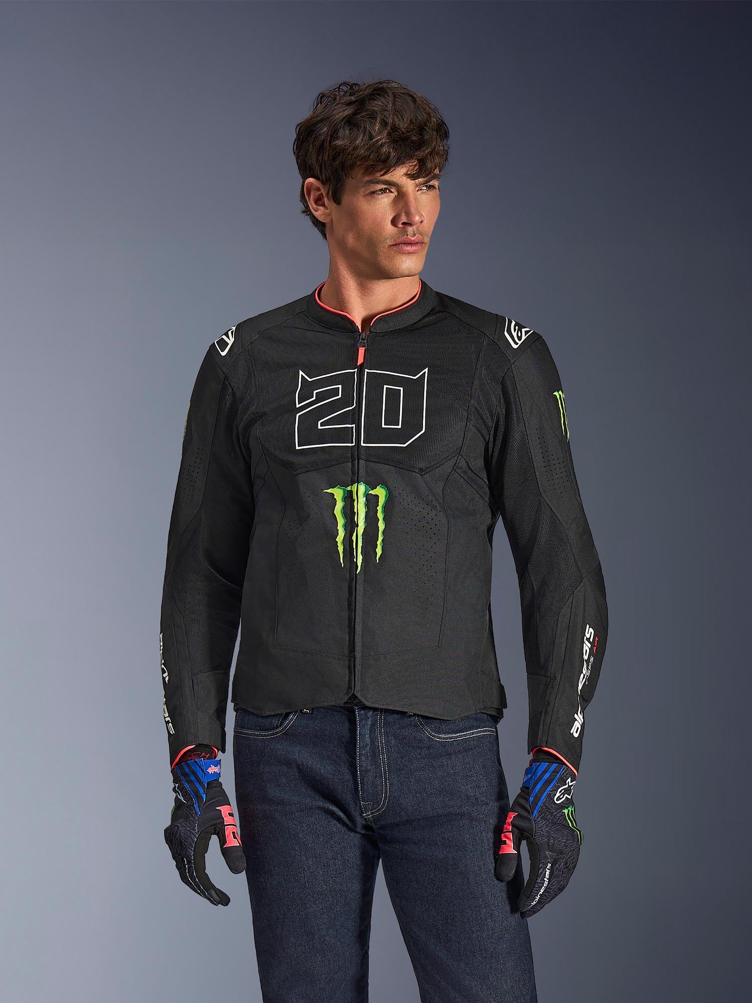 Alpinestars FQ20 T-SPS Air V2 Monster Motorcycle Textile Jacket black/white 3XL Figure 3