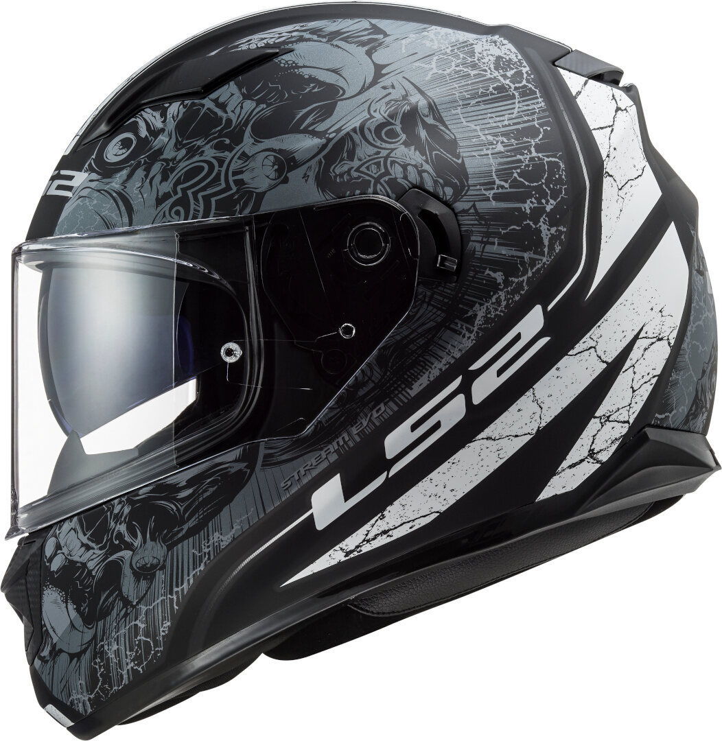 LS2 FF320 Stream Evo Throne Casque Noir mat/titane S (55/56) Figure 4