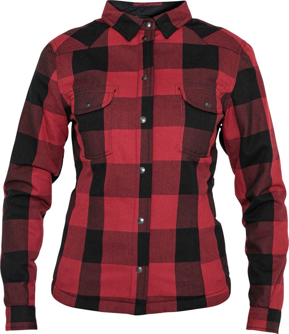 John Doe Motoshirt XTM Donna Moto Camicia nero/rosso 2XL Figura 2