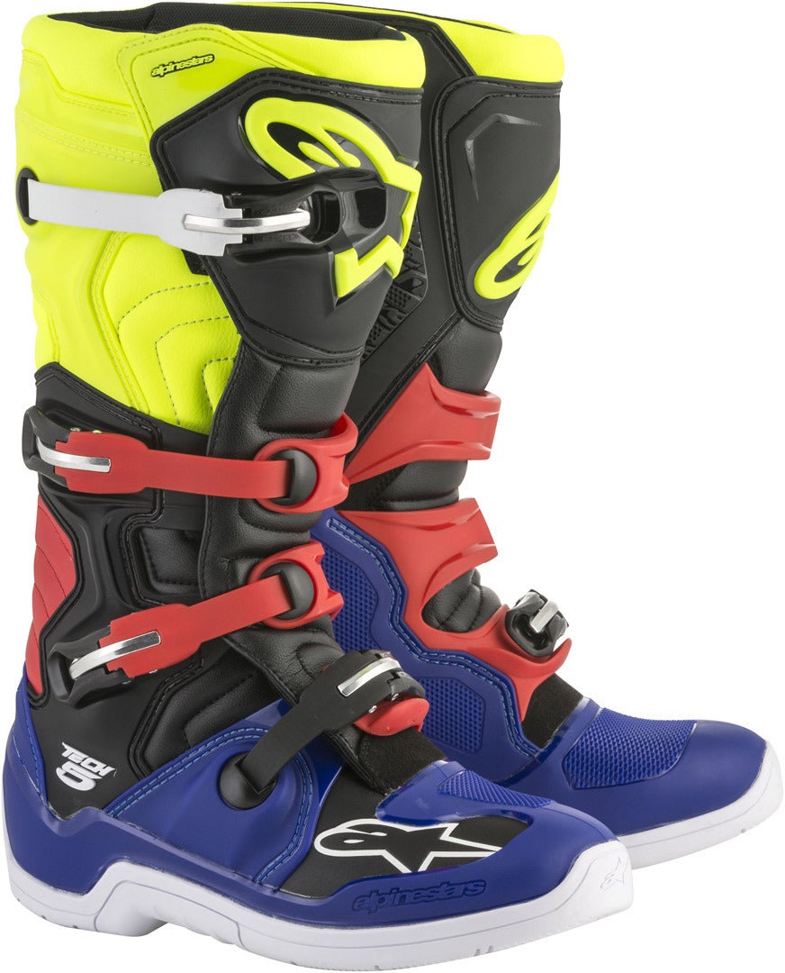 Alpinestars Tech 5 Motocross støvler blå/sort/gul 6 (39) Figur 1