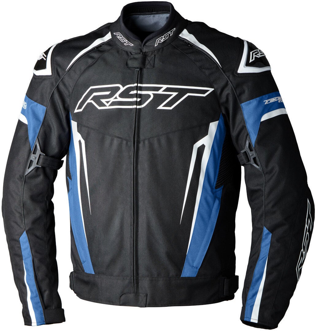 RST Tractech EVO 5 waterproof Motorcycle Textile Jacket black/blue XXL Figure 1
