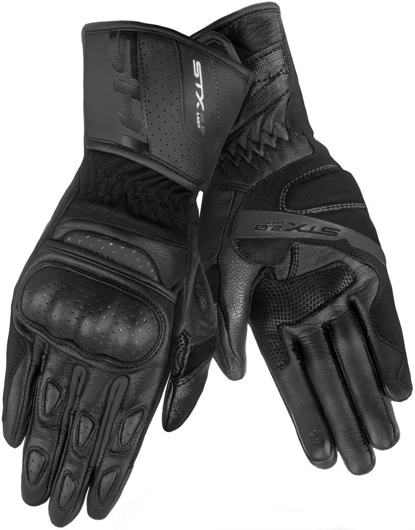 SHIMA STX 2.0 perforerede dame motorcykelhandsker Sort S Figur 3