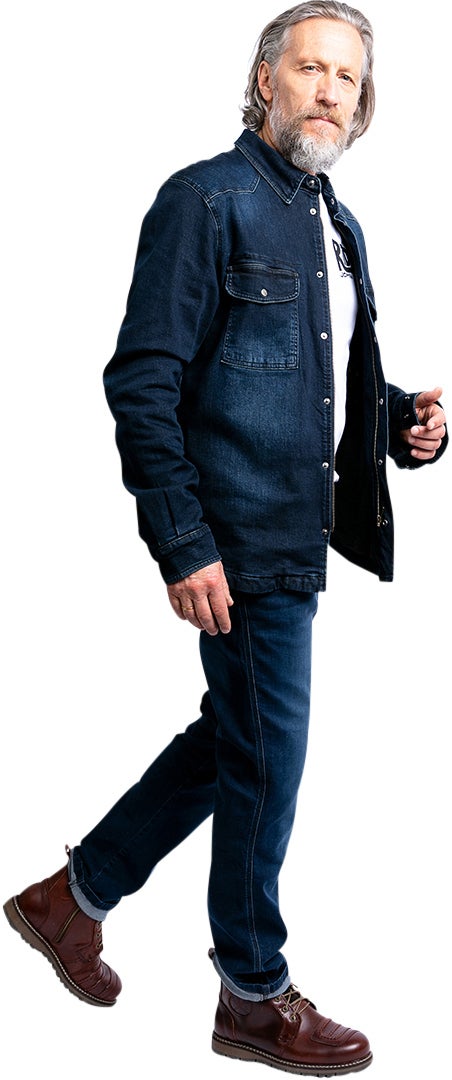 John Doe Motoshirt XTM Denim Camicia da moto blu scuro S Figura 11