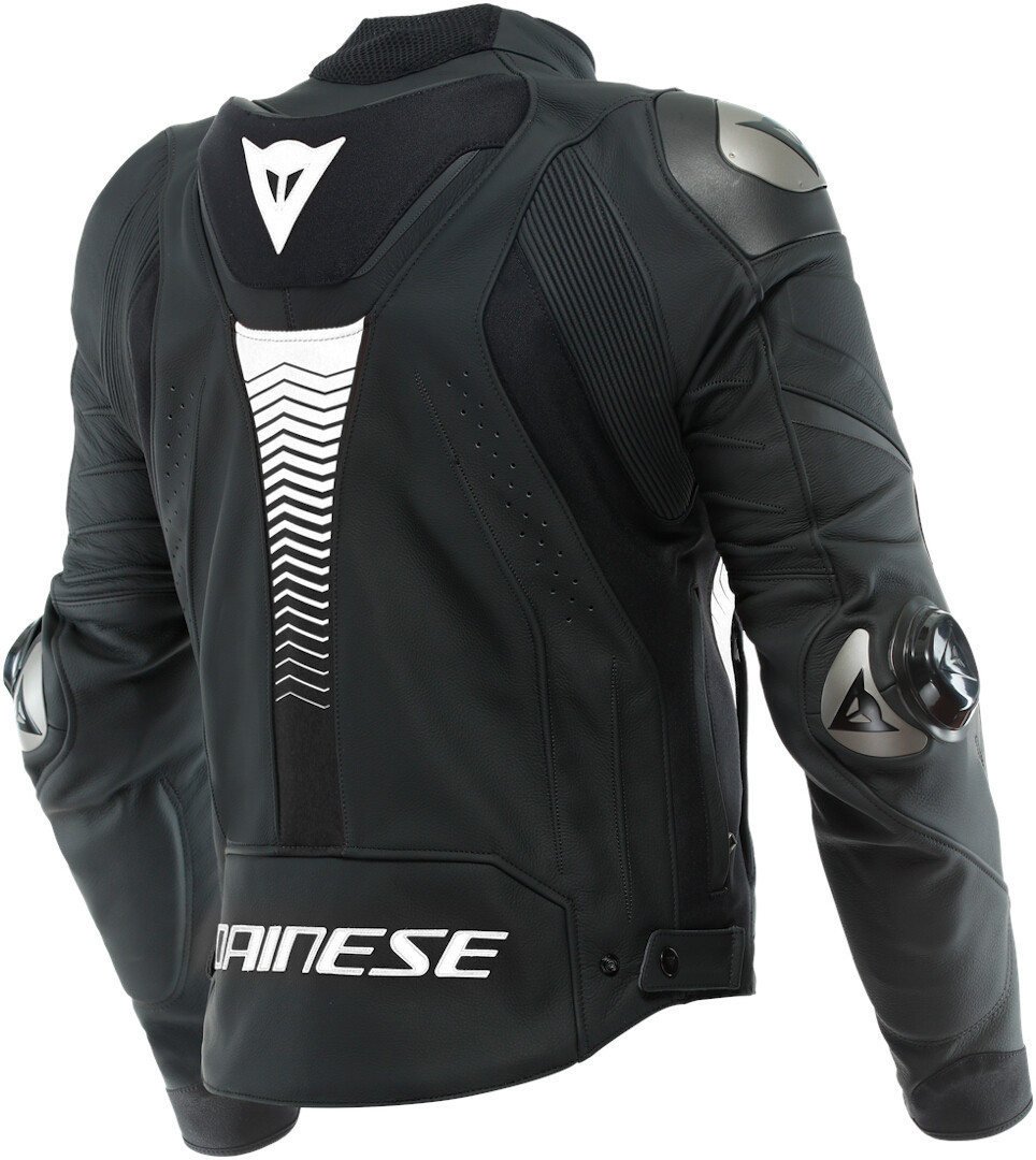 Dainese Super Speed 4 Motorcycle Leather Jacket black/white 50 Figure 2