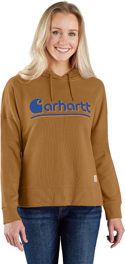Carhartt Loose Fit Fall Graphic レディースパーカー 茶色 XL 図3