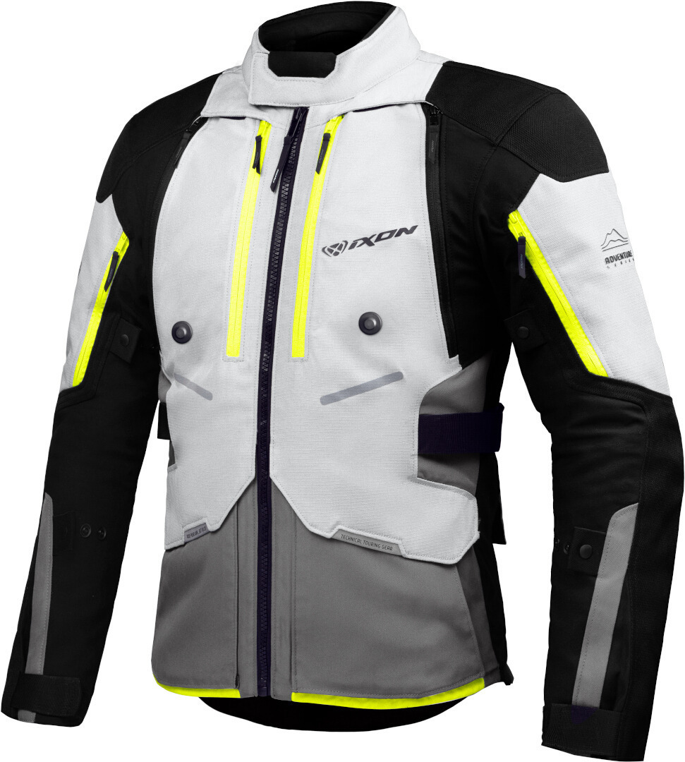 Ixon Vidar Motorcycle Textile Jacket black/grey/yellow M Figure 1