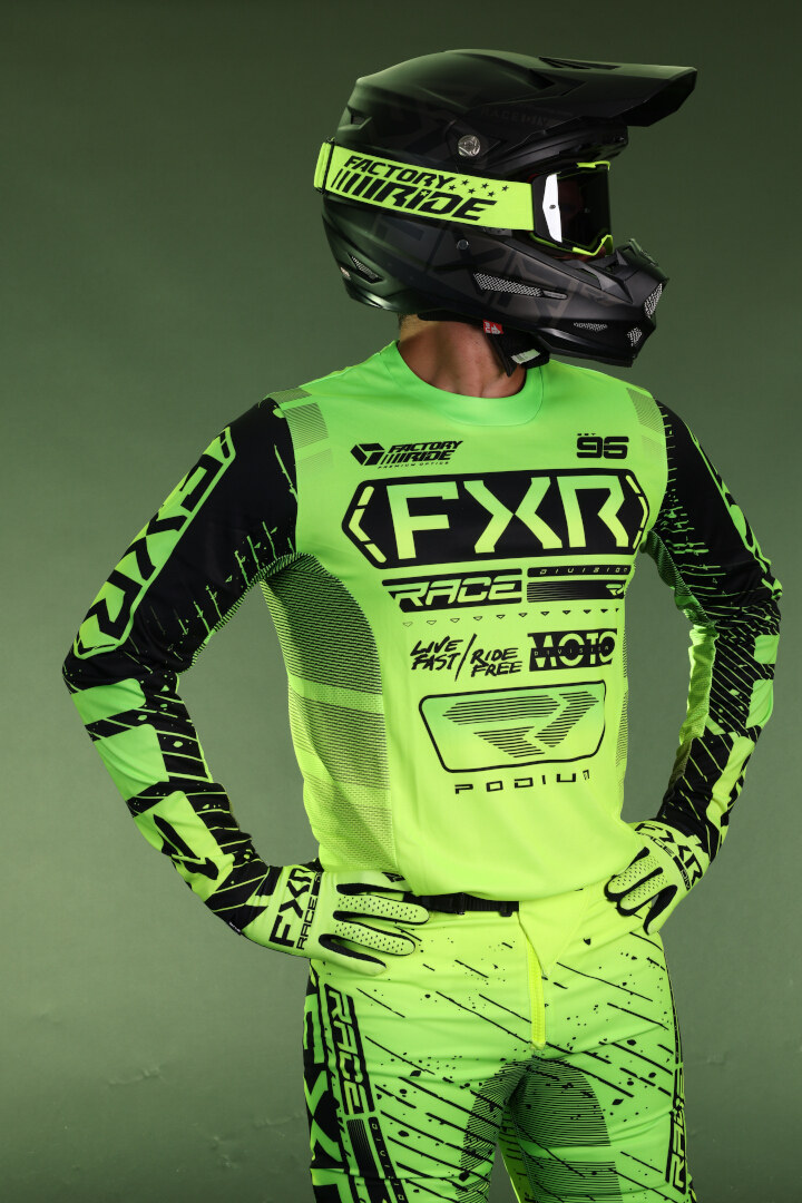 FXR Podium 2025 Tricou de motocross Otrăvitor verde/negru L Figura 3