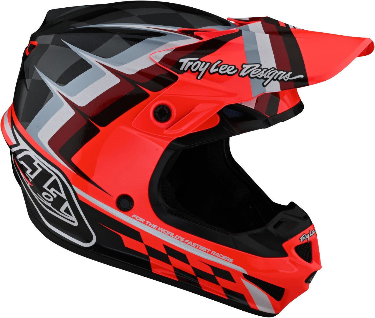 Troy Lee Designs SE4 Warped Polyacrylite MIPS Motocross Helmet red L (58/59) Figure 3