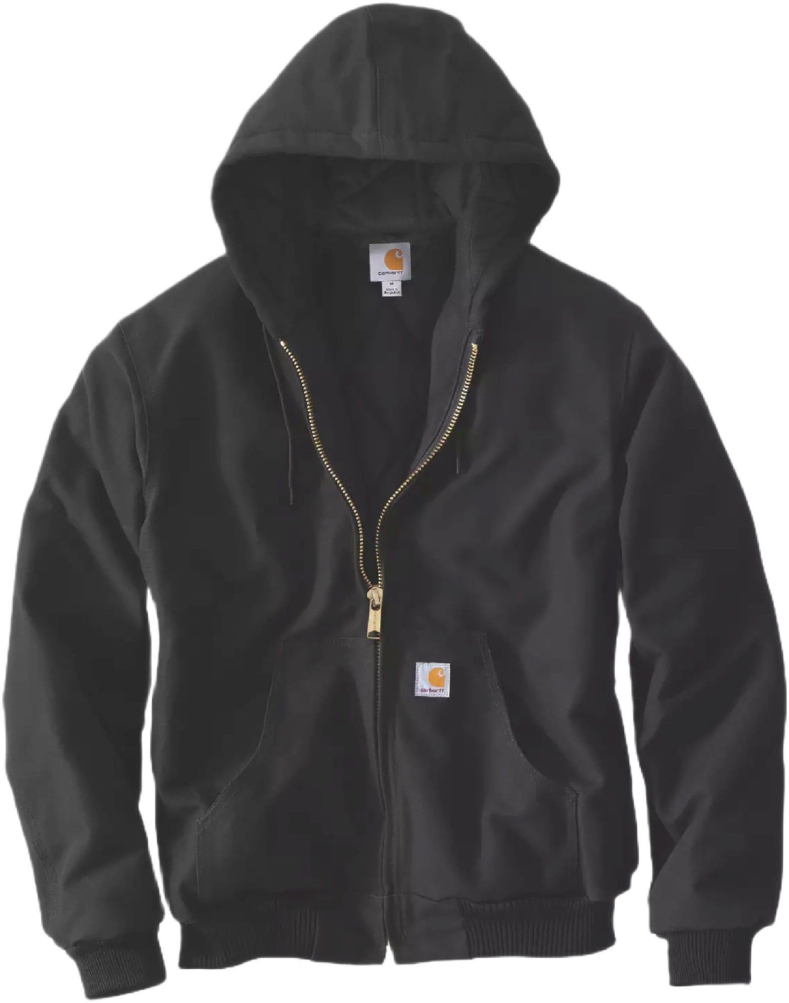 Carhartt Firm Duck Insulated Flannel-Lined Active Veste textile noir S Figure 1