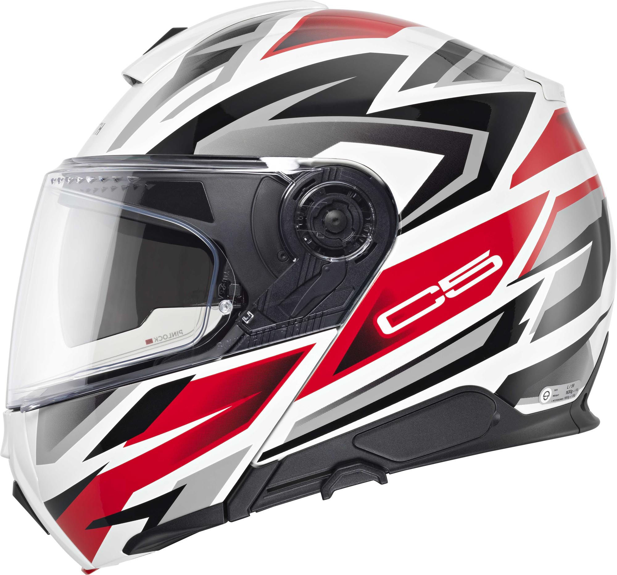 Schuberth C5 Zenith Casque Rouge/Blanc XL (61) Figure 5