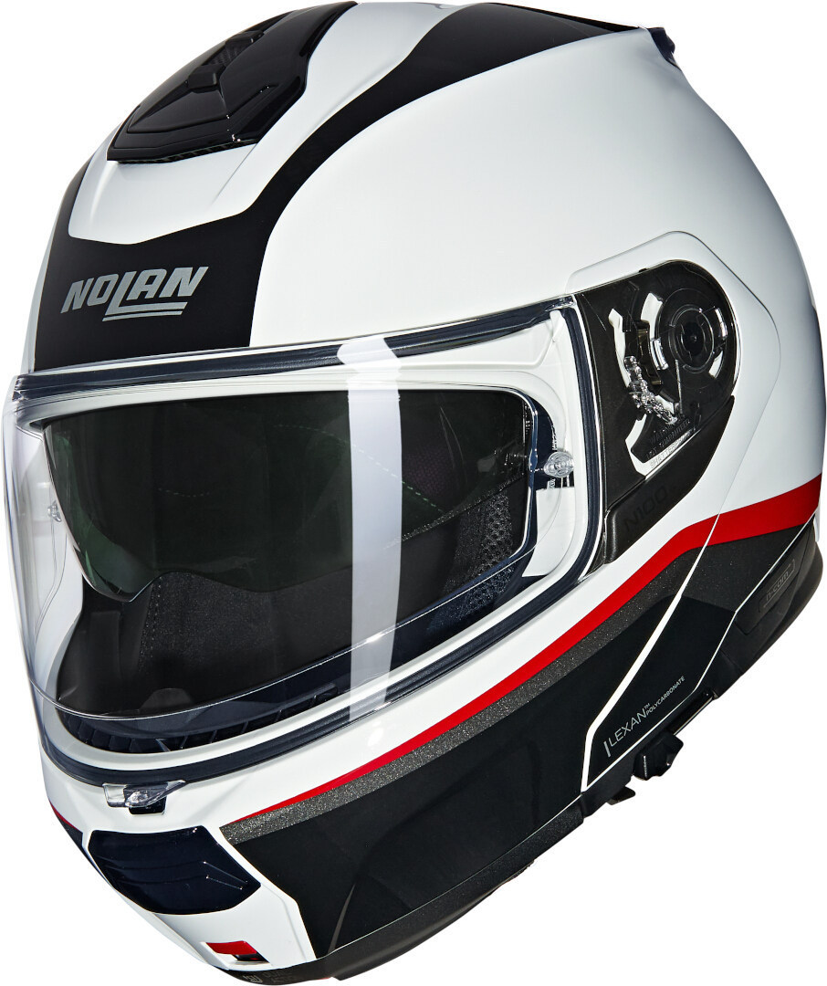 Nolan N100-6 Incognito N-Com Cască Alb/Negru/Roșu XXS (54) Figura 1