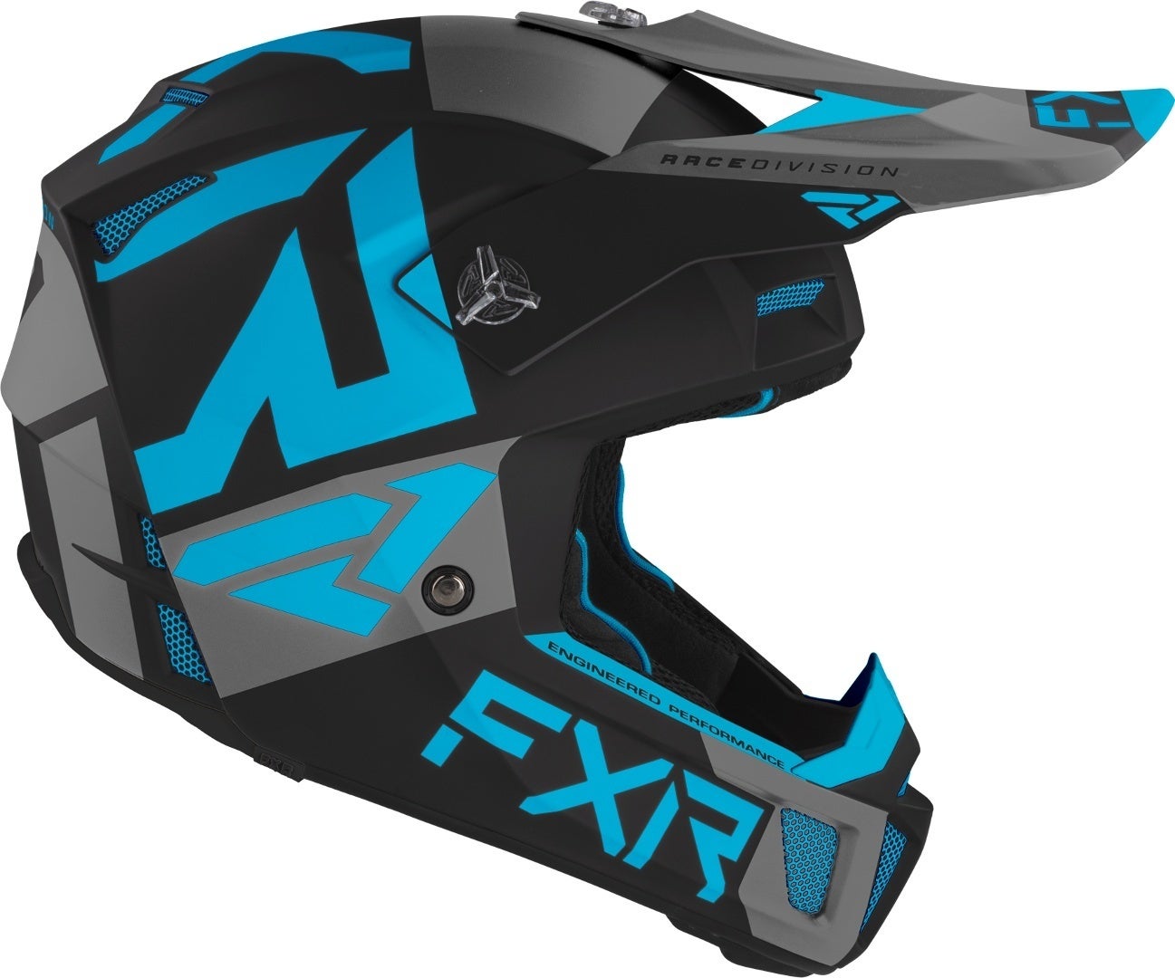 FXR Clutch CX MX Gear Casque de motocross noir/bleu L (59/60) Figure 3