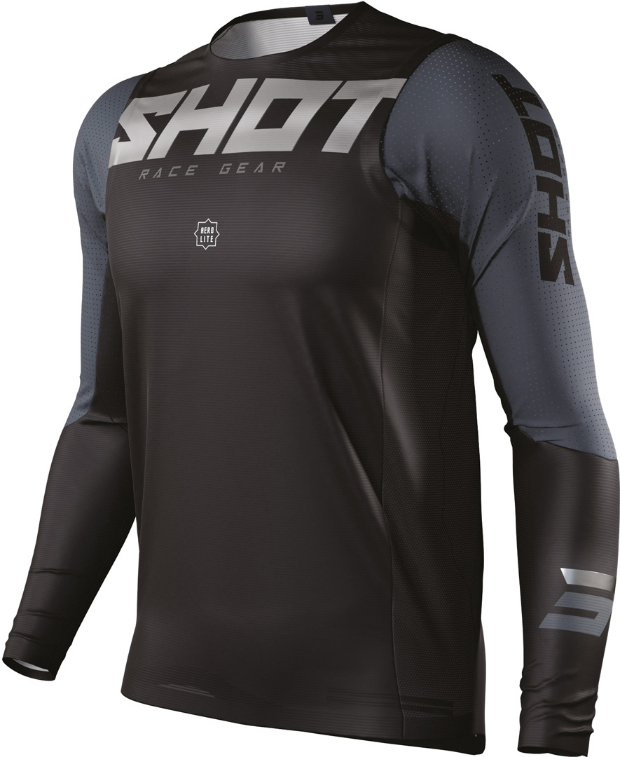 Shot Aerolite Airflow Tricou de motocross negru S Figura 1