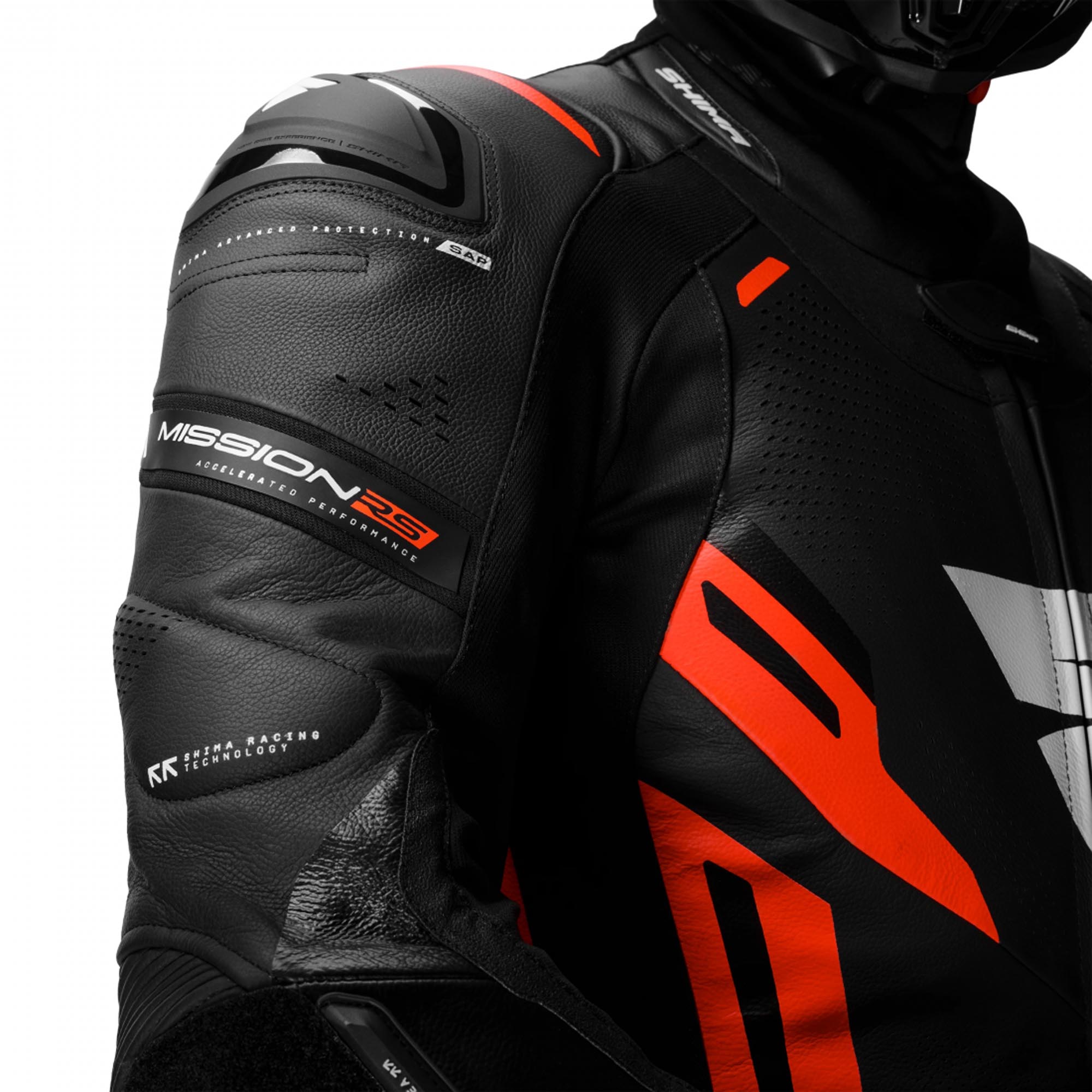 SHIMA Mission RS One Piece Motorcycle Leather Suit black/red 46 Figure 9