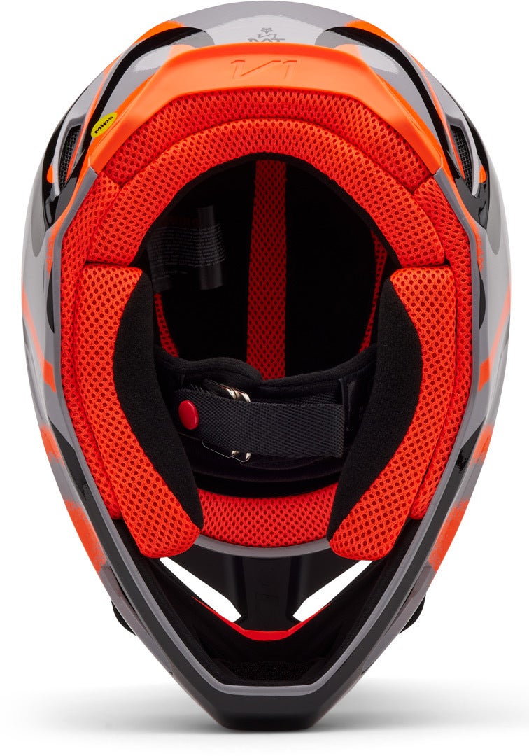 FOX V1 Emotion Casque de motocross Noir/Gris/Orange XL (61/62) Figure 3