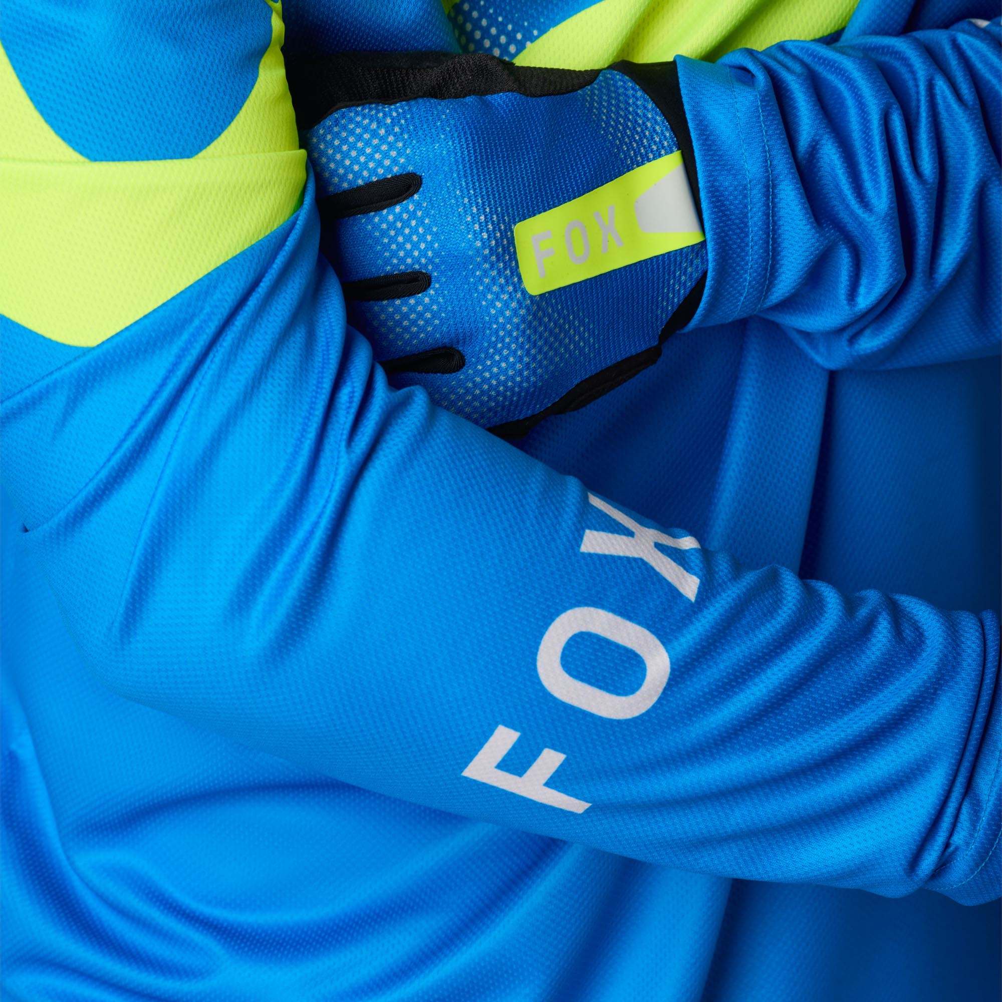FOX Ranger LS Tactile Bicycle Jersey blue/yellow S Figure 6