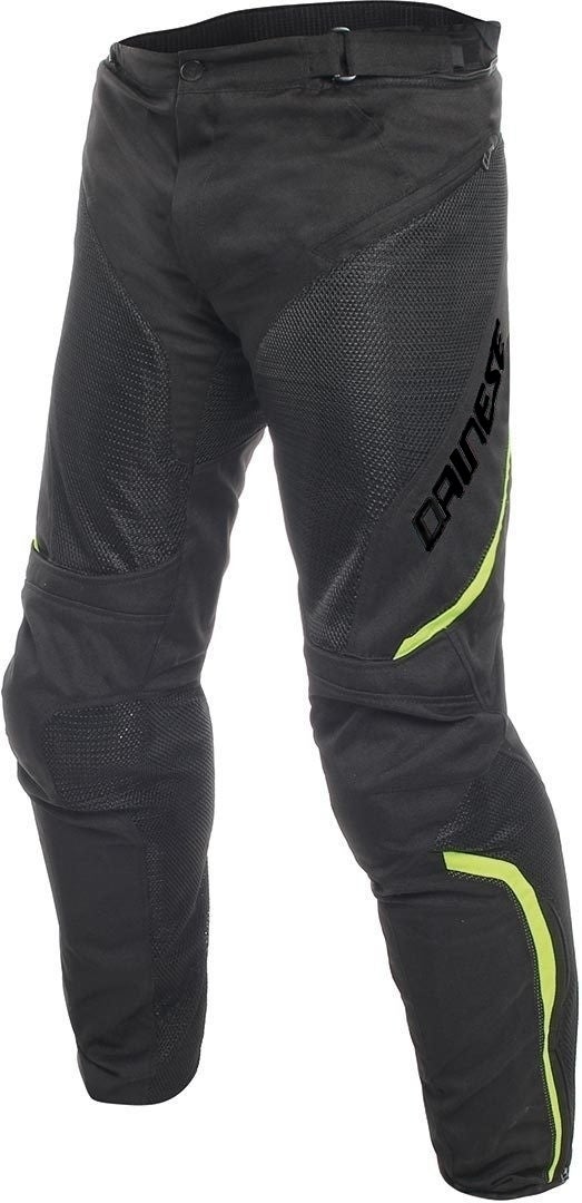 Dainese Drake Air D-Dry Motorcycle Textile Pants black/white/yellow 48 Figure 1