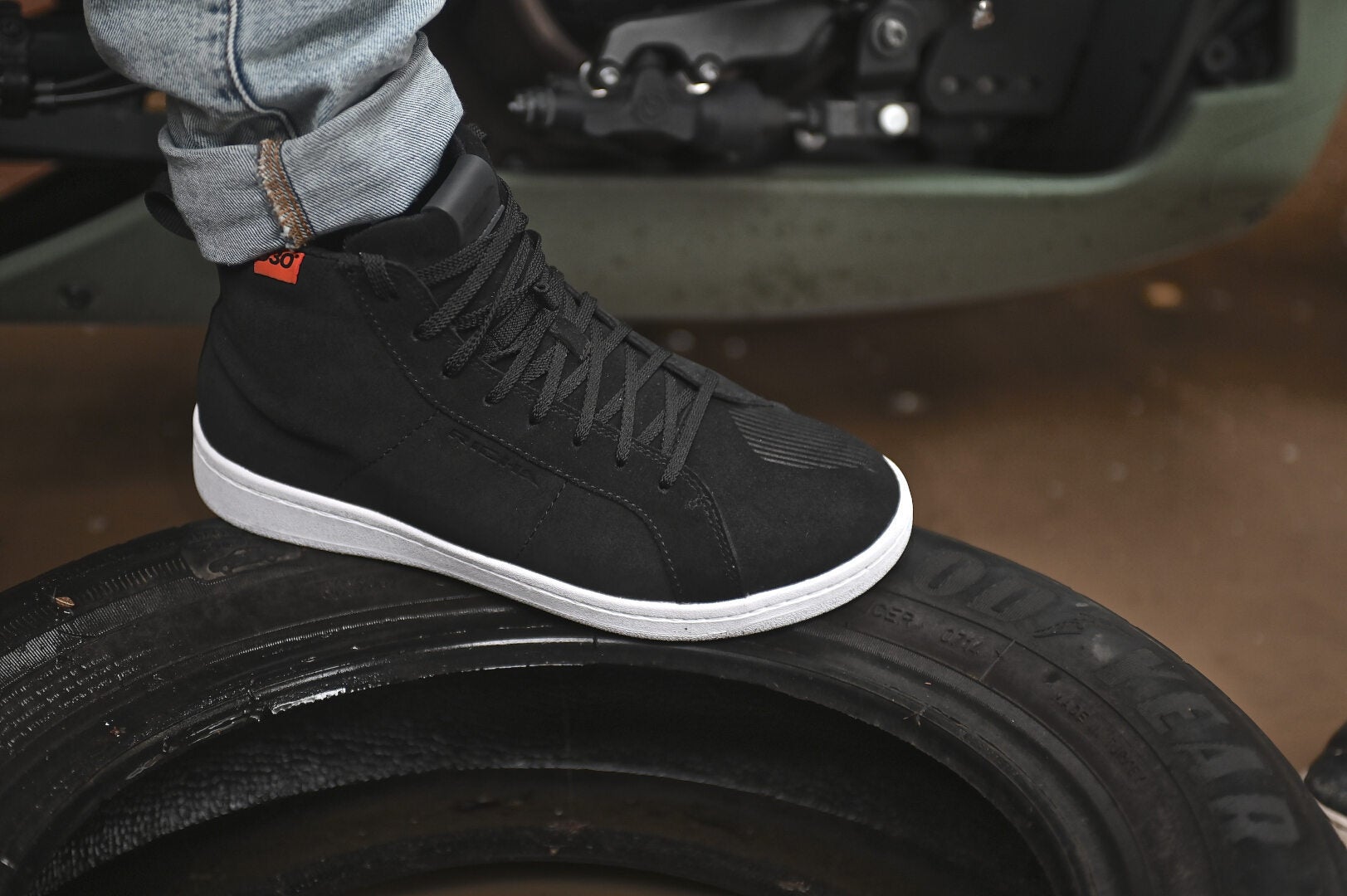Richa Lewis WP Chaussures de moto imperméables Noir/Blanc 47 Figure 9