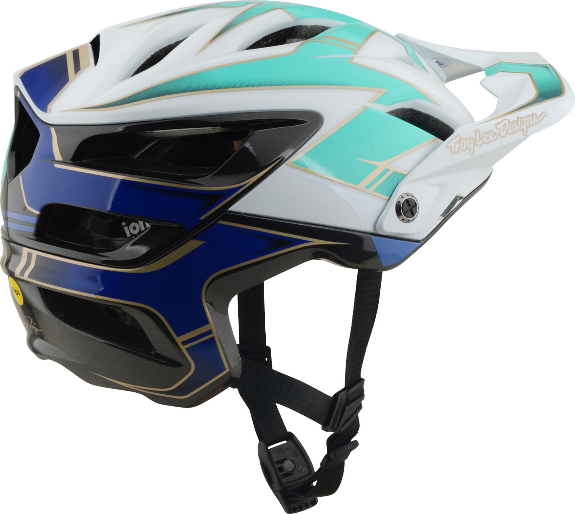 Troy Lee Designs A3 MIPS Electra Fietshelm wit/blauw/groen M-L (57/59) Figuur 3