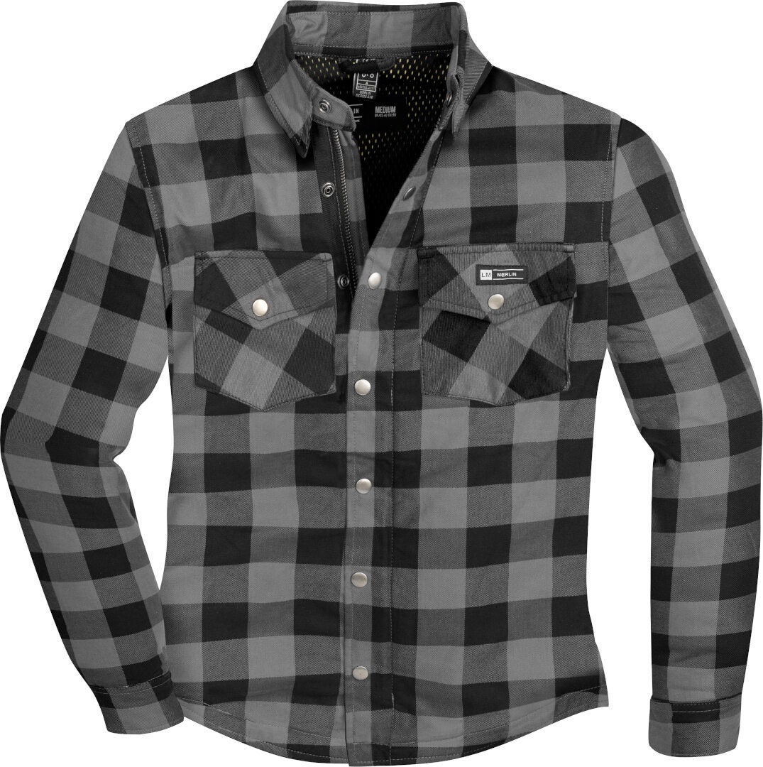 Merlin Axe Camicia da moto nero/grigio 5XL Figura 1