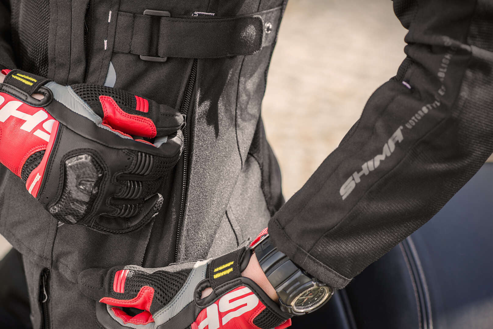 SHIMA Jet Jachetă textilă impermeabilă pentru motociclete negru XS Figura 5