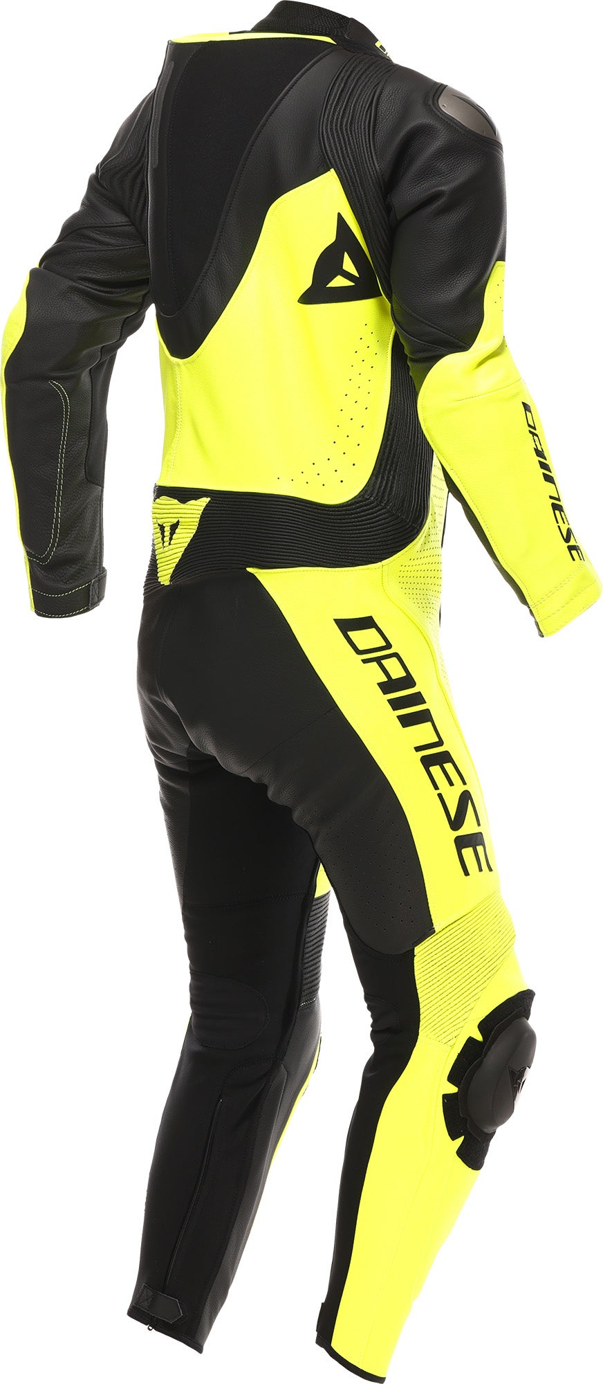 Dainese Demon Sprint perforeret 1-delt motorcykellæderdragt sort/gul 46 Figur 2