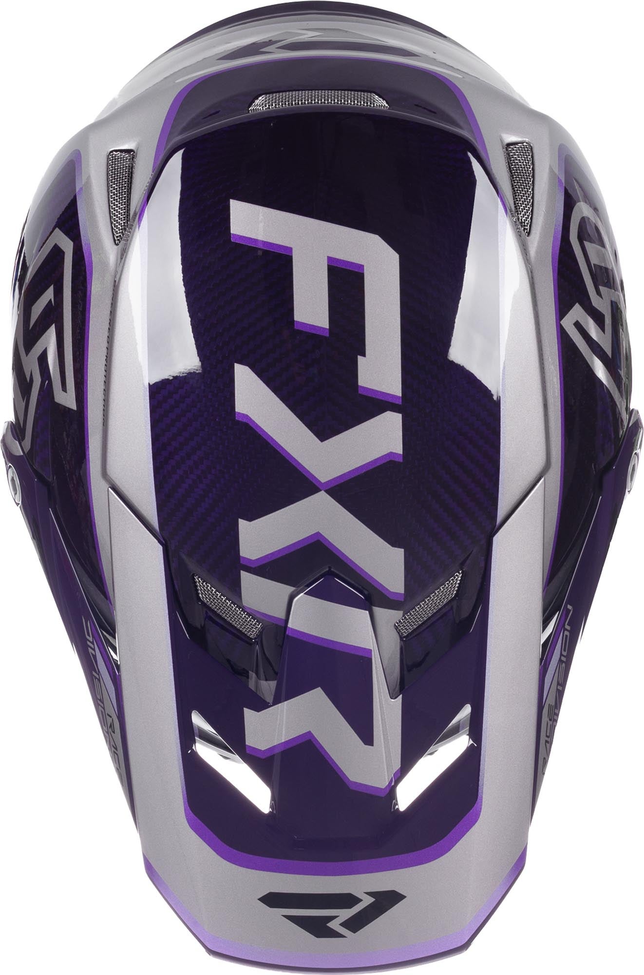 FXR 6D ATR-3 FIM Carbon Casco da motocross grigio/viola M Figura 2