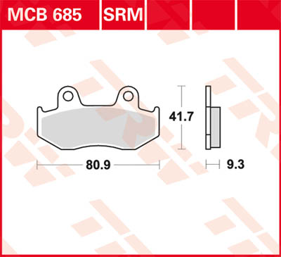 TRW Lucas Bremsbelag MCB685 Figur 1