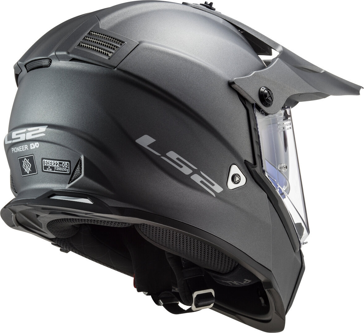 LS2 MX436 Pioneer Evo Casco Motocross Matt in titanio M (57/58) Figura 6