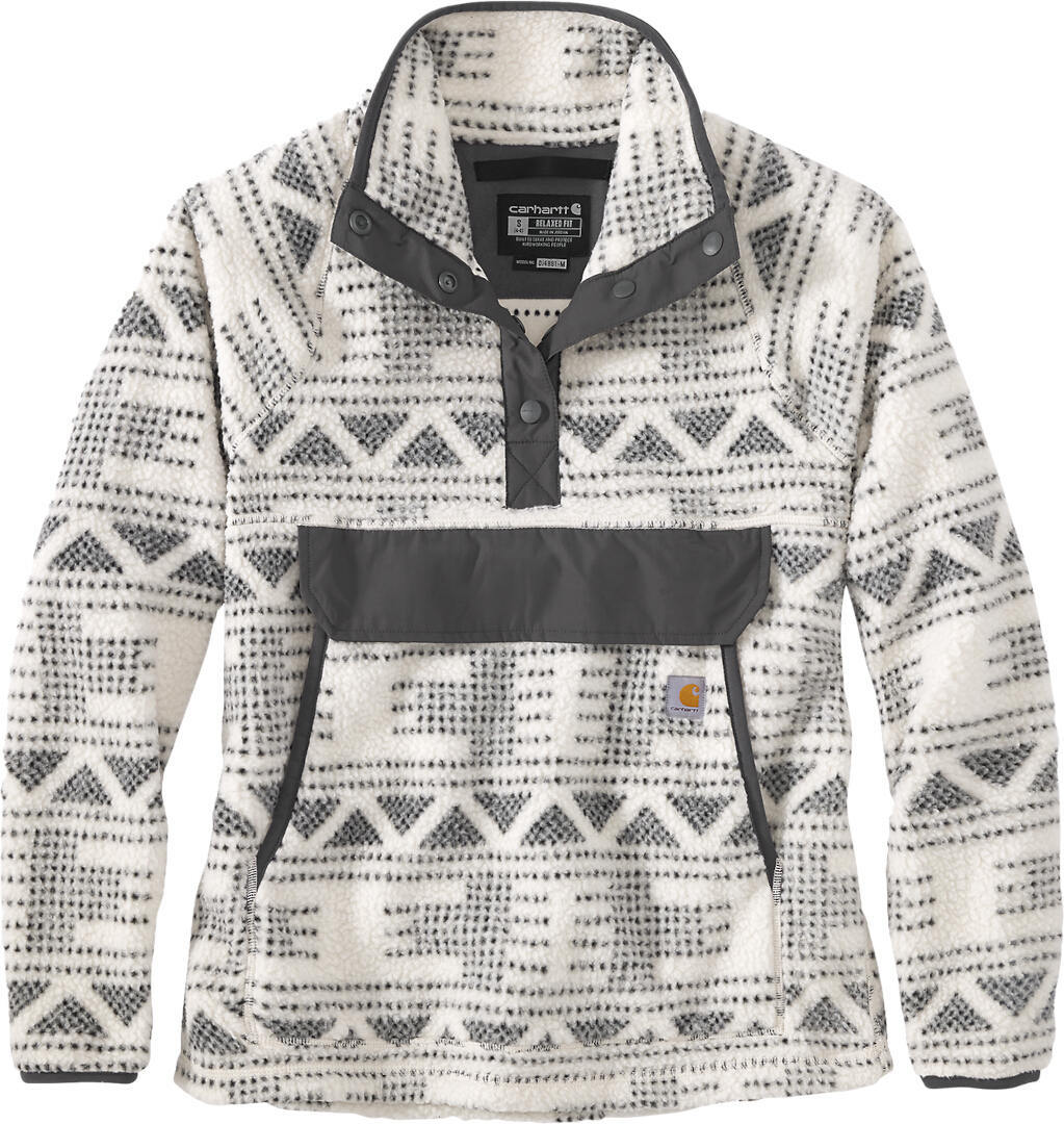 Carhartt Relaxed Fit Fleece Damer Pullover hvid/sort S Figur 1