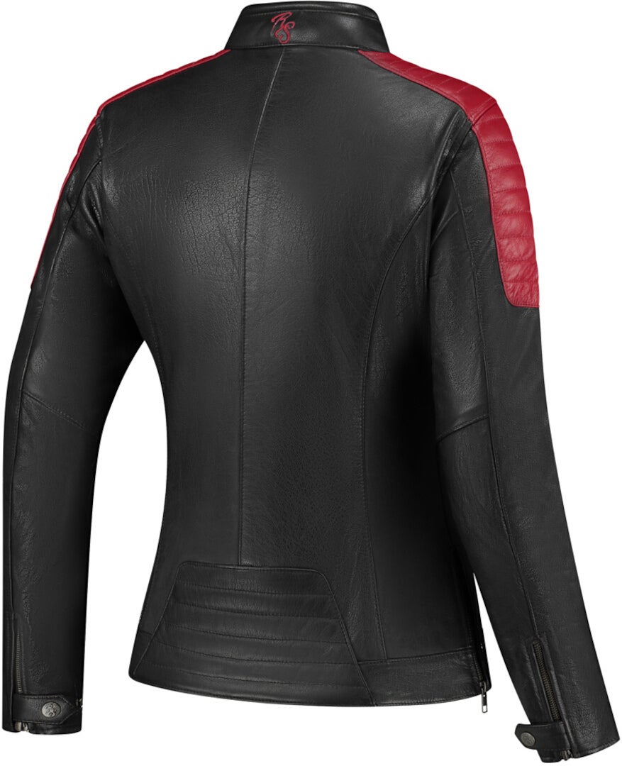 Rusty Stitches Alice Ladies Motorcycle Leather Jacket black/red/white 38 Figure 2