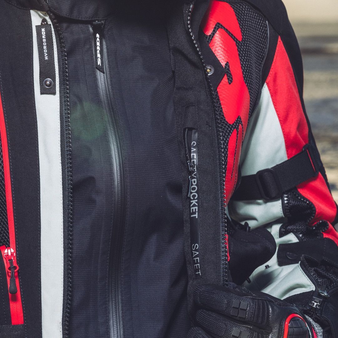 Spidi H2Out Allroad Motorcycle Textile Jacket black/grey/red 3XL Figure 10