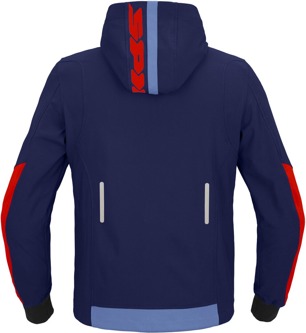 Spidi Armor Light Motorrad Hoodie dunkelblau/hellblau/rot L Abbildung 2