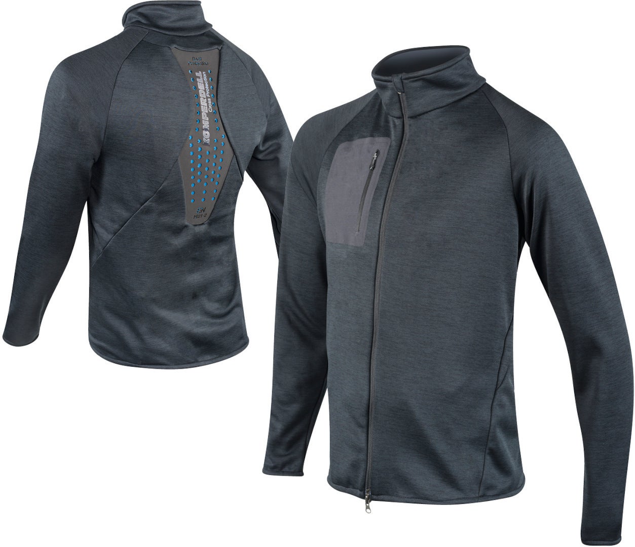 Komperdell Full Zip Sweater Veste protectrice noir/bleu XXL Figure 4