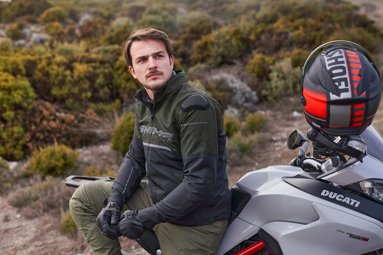 SHIMA Drift Blouson textile de moto noir/vert M Figure 4
