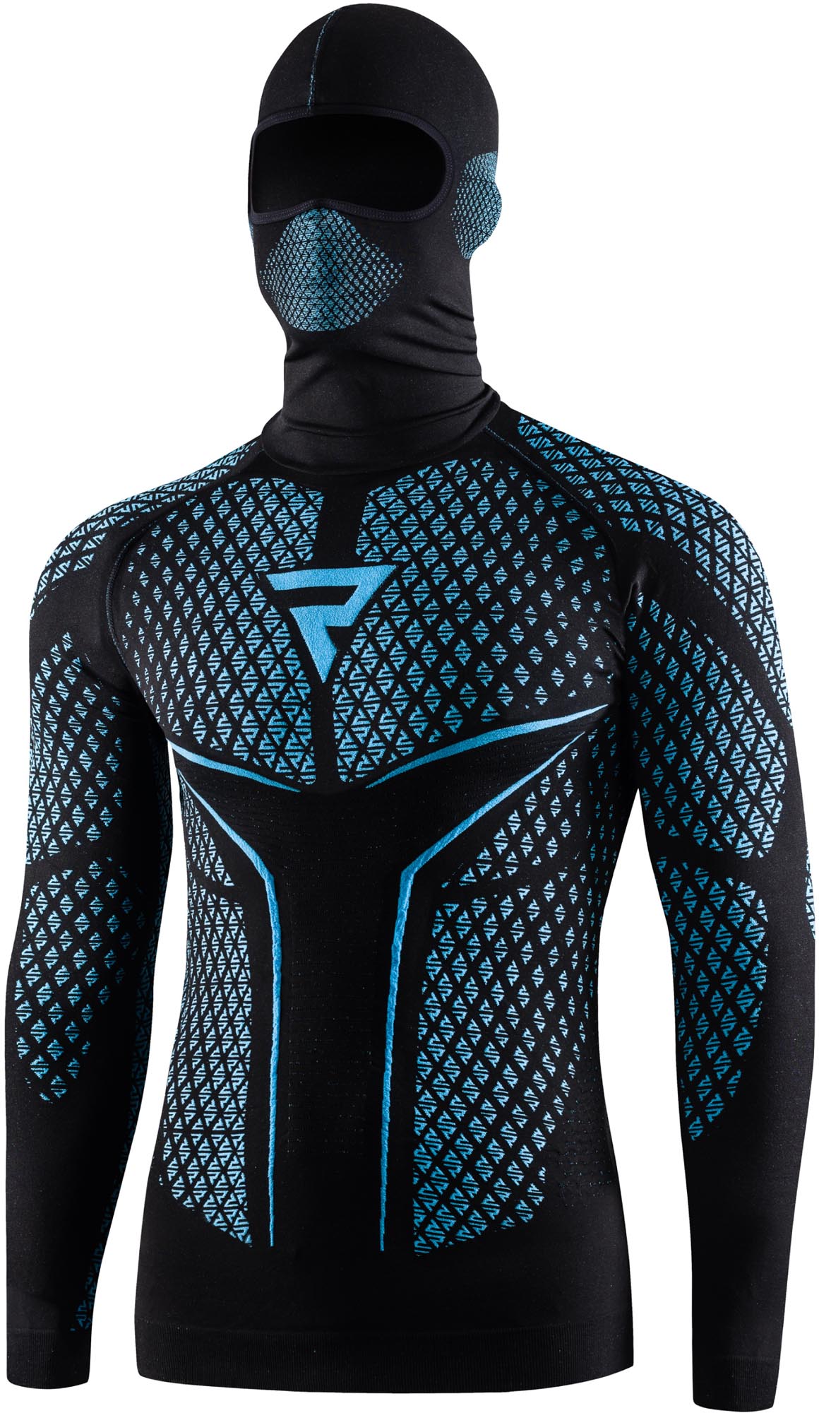 Rebelhorn Therm 2 Cămașă funcțională cu mânecă lungă și cagulă Negru/Albastru XS/S Figura 1