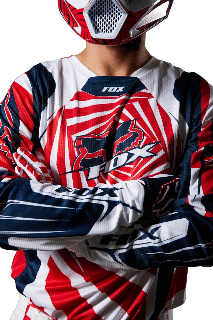 FOX 180 Goat Motocross Jersey dunkelblau/rot XXL Abbildung 6