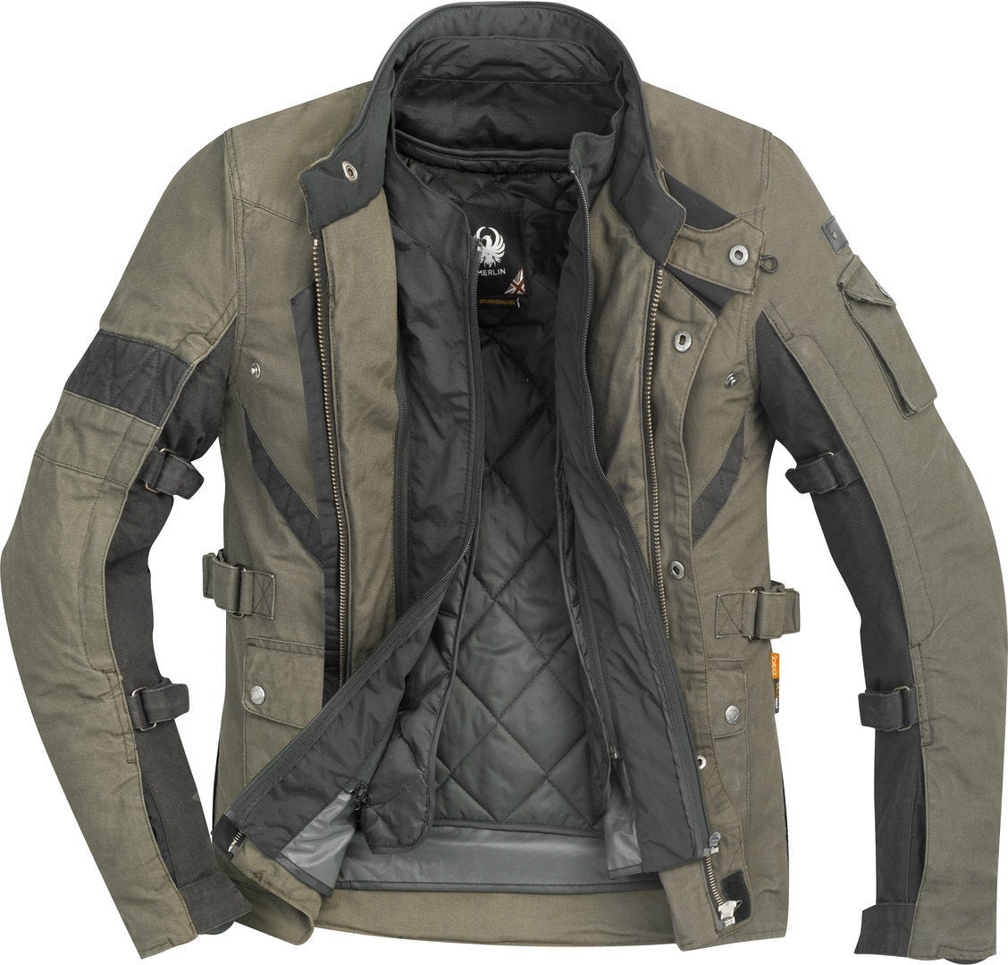 Merlin Mahala Pro D3O Explorer Giacca tessile moto Verde oliva/nero 4XL Figura 6