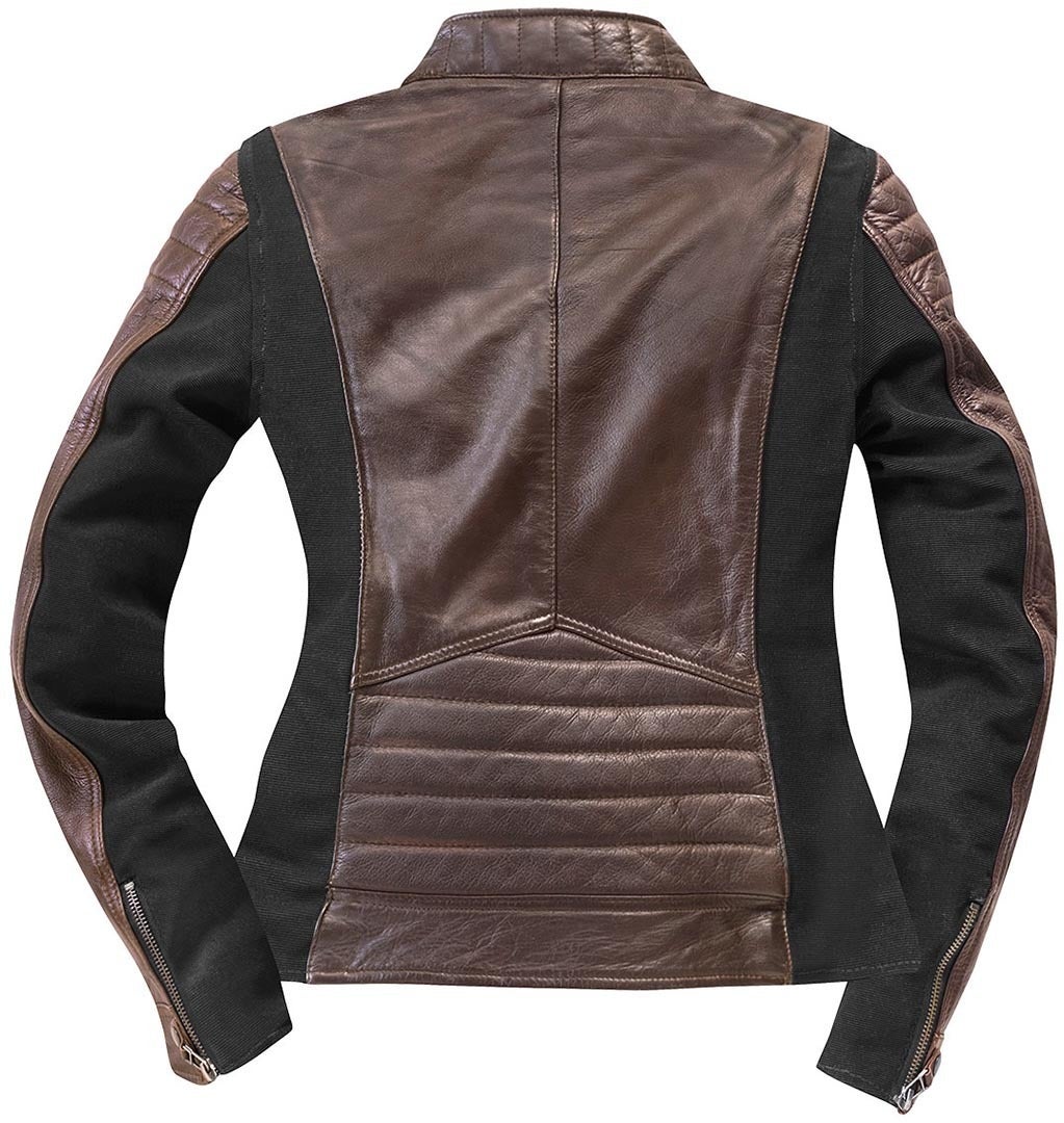 Black-Cafe London Semnan Dames motorfiets lederen jas bruin M Figuur 3