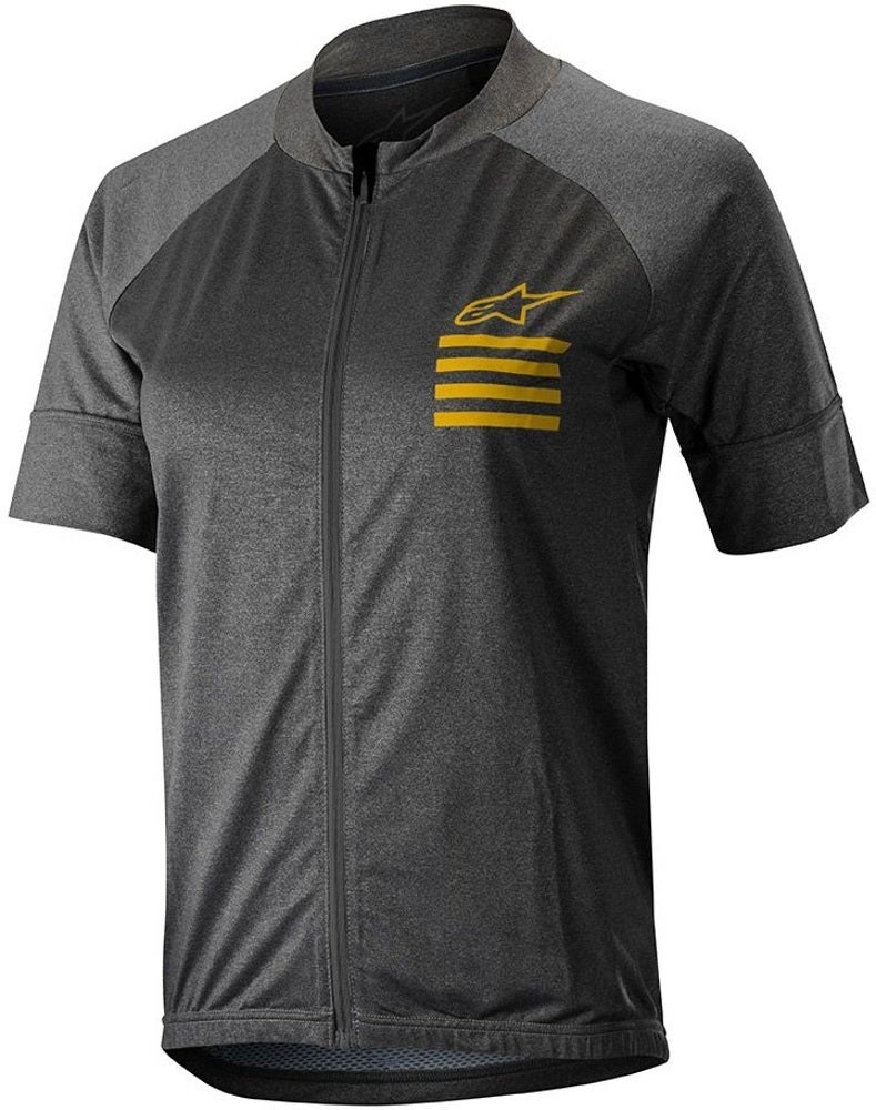 Alpinestars Stella Trail Full Zip SS Damecykel Jersey mørkegrå S Figur 1
