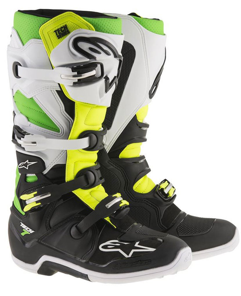 Alpinestars Tech 7 Bottes de motocross Noir/Blanc/Vert 12 (47) Figure 1