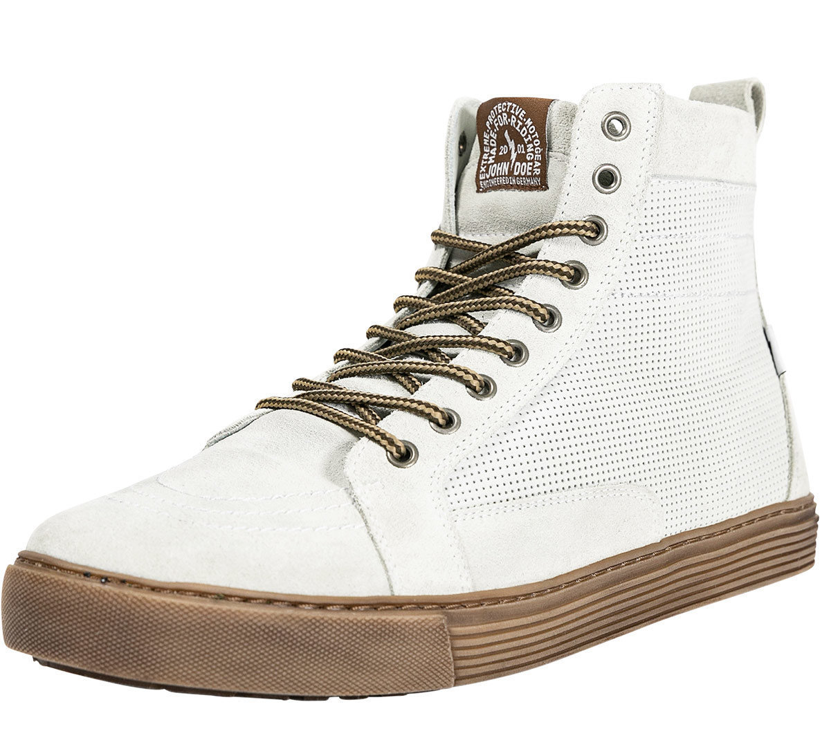 John Doe Men's White/Brown Neo Motorcycle Shoes