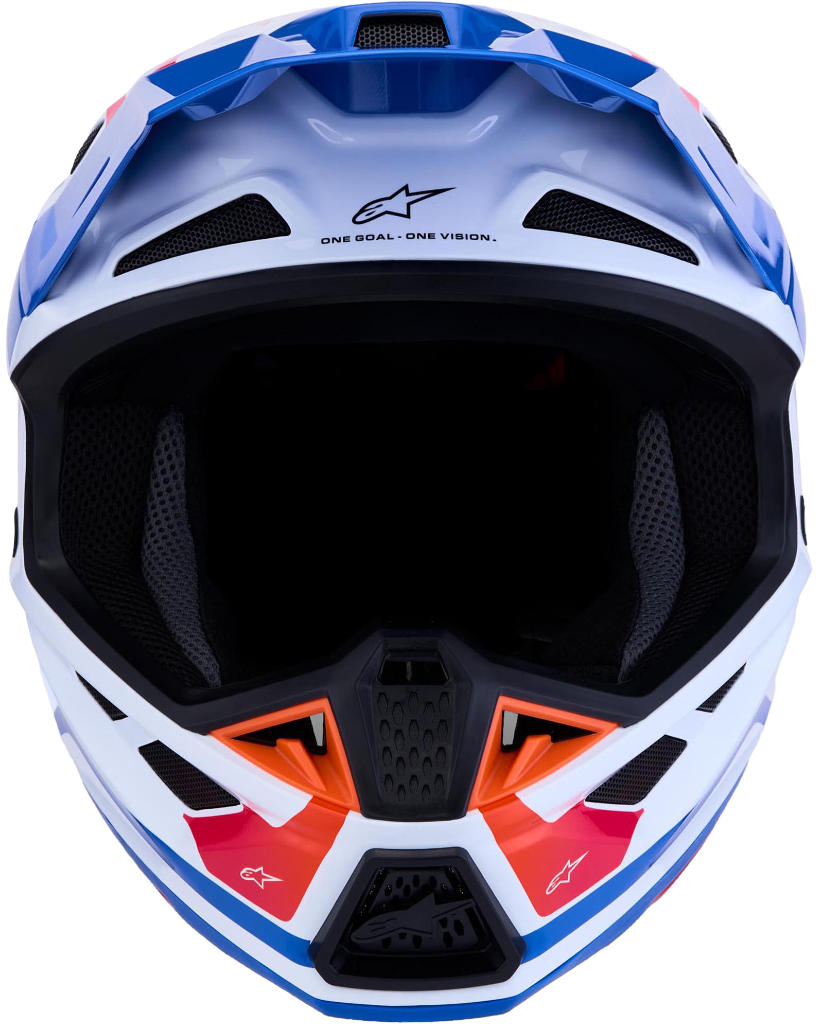 Alpinestars S-M7 Core Casque de motocross Blanc/Bleu/Orange S (55/56) Figure 5