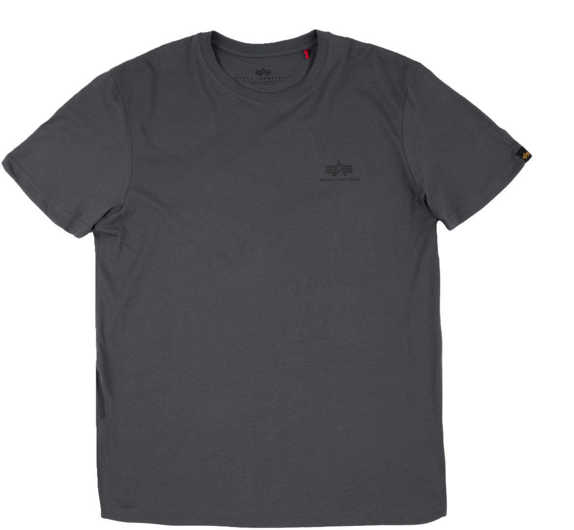 Alpha Industries Basic T Small Logo T-Shirt Donkergrijs/zwart S Figuur 1