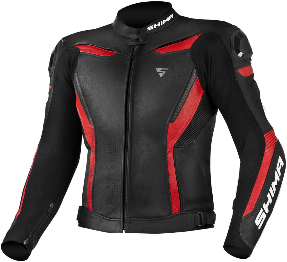 SHIMA Chase Motorrad Lederjacke schwarz/rot 52 Abbildung 1