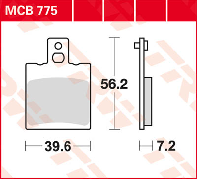 TRW Lucas Bremsbelag MCB775 Figur 1
