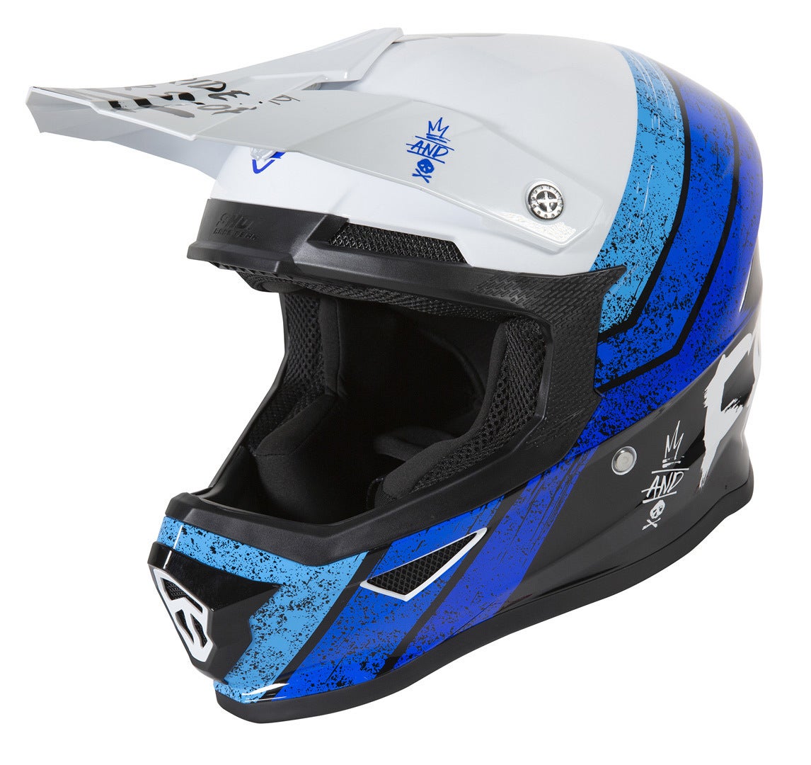 Freegun XP4 Stripes Motocross Helmet blue L (59/60) Figure 1