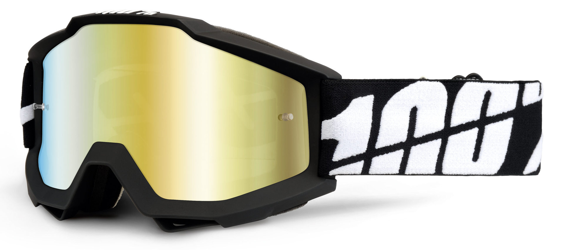 100% Accuri Extra Ochelari de motocross alb/negru Figura 1