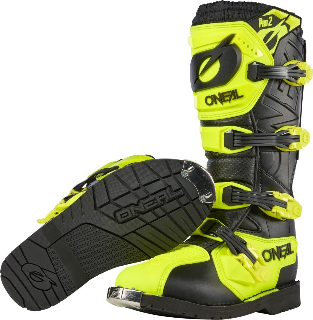 Oneal Rider Pro 2 Botas de motocross negro/amarillo neón 46 Figura 4